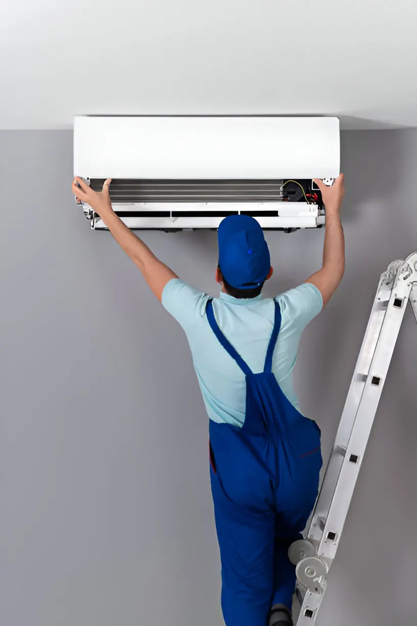 Professional air conditioning contractor Los Angeles performing AC inspection and diagnostics